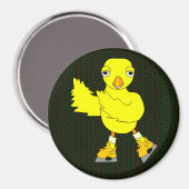 Ice Skaten Chick Magnet (Vorderseite/Rückseite)