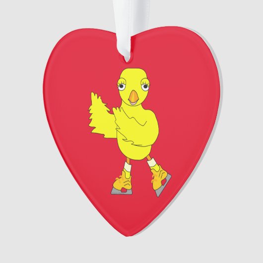 Ice Skaten Chick Ornament (Vorderseite)