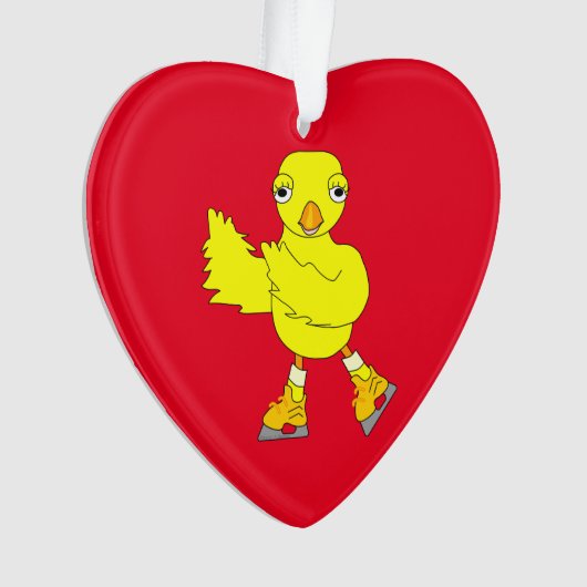 Ice Skaten Chick Ornament (Vorderseite)