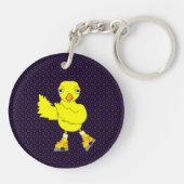Ice Skaten Chick Schlüsselanhänger (Rückseite)