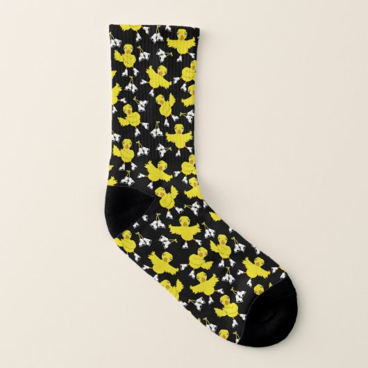 Ice Skaten Chick Skate Pattern Socken (Links - Innen)