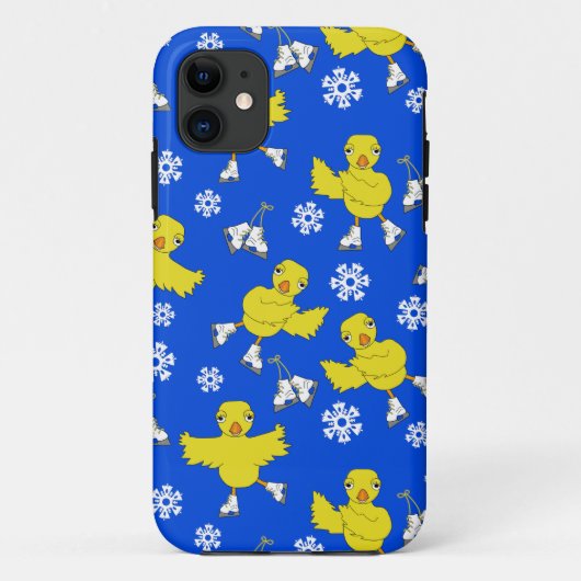 Ice Skaten Chick Snowflake Muster Case-Mate iPhone Hülle (Rückseite)