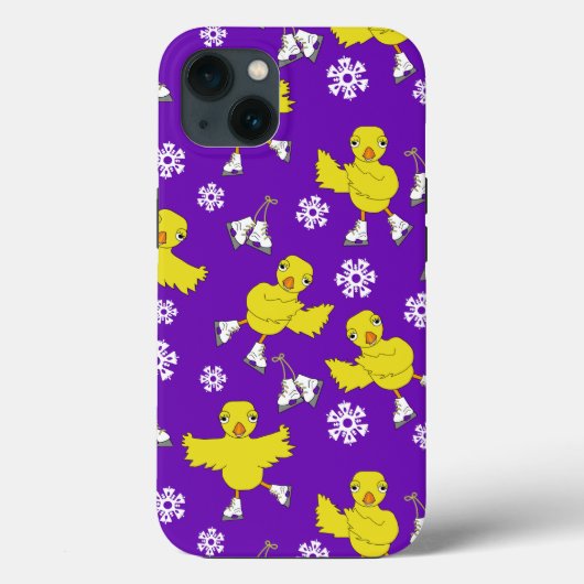 Ice Skaten Chick Snowflake Muster Case-Mate iPhone Hülle (Rückseite)