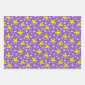 Ice Skaten Chick Snowflake Muster Geschenkpapier Set (Vorderseite 3)