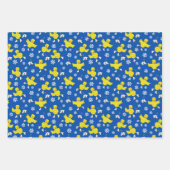 Ice Skaten Chick Snowflake Muster Geschenkpapier Set (Vorderseite 2)