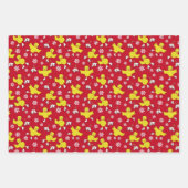 Ice Skaten Chick Snowflake Muster Geschenkpapier Set (Vorderseite)