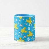 Ice Skaten Chick Snowflake Muster Tasse (Zentrum)