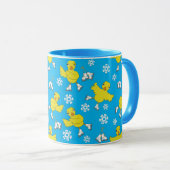 Ice Skaten Chick Snowflake Muster Tasse (VorderseiteRechts)