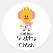 Ice Skaten Chick Stickers (Vorderseite)