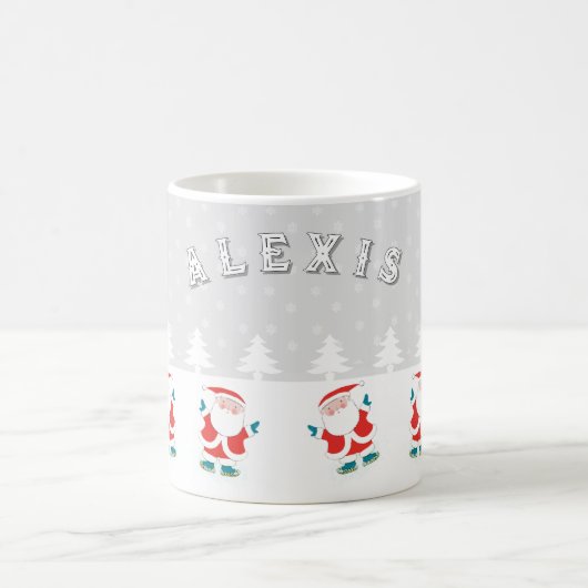 Ice Skaten Christmas Kaffeetasse (Mittel)