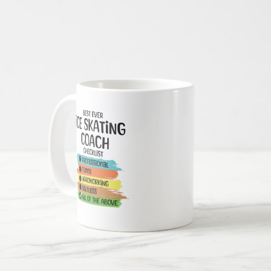 Ice Skaten Coach Abbildung Skaten Lehrer Trainer Kaffeetasse (Vorderseite Links)