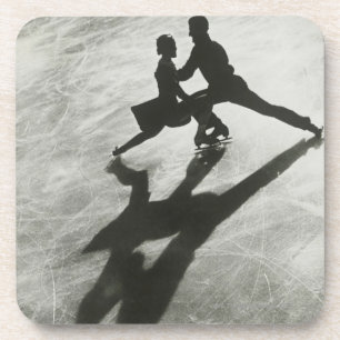 Ice Skaten Couple Getränkeuntersetzer