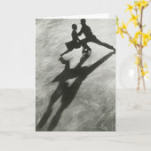 Ice Skaten Couple Karte (Gelbe Blume)