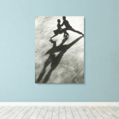 Ice Skaten Couple Leinwanddruck (Insitu (Holzboden))