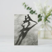 Ice Skaten Couple Postkarte (Stehend Vorderseite)