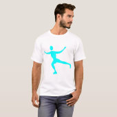 Ice Skaten - Cyan T-Shirt (Vorne ganz)