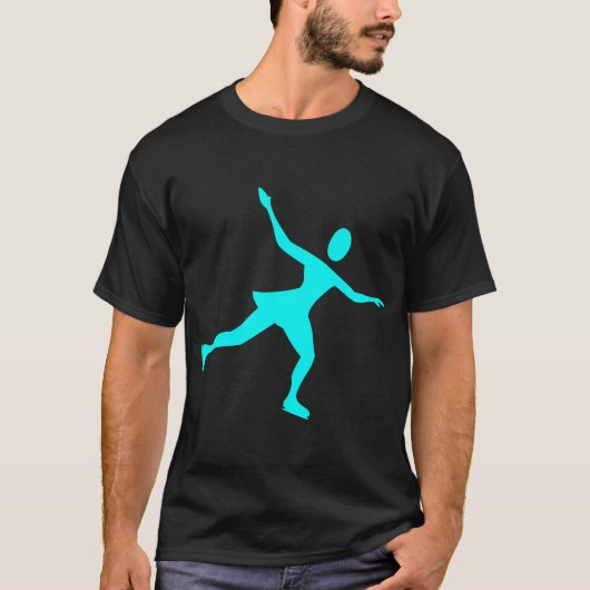 Ice Skaten - Cyan T-Shirt (Vorderseite)