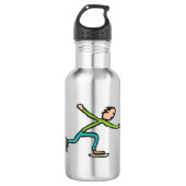 Ice Skaten Edelstahlflasche (Vorderseite)