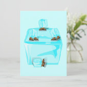 Ice Skaten Einladung (Stehend Vorderseite)