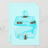 Ice Skaten Einladung (Vorne/Hinten)