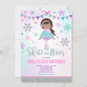 Ice Skaten Einladung Ice Skaten Party Silver (Vorderseite)