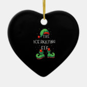 Ice Skaten Elf Funny Matching Family Christmas Pa Keramik Ornament (Vorne)