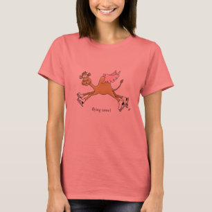 Ice Skaten Flying Camel T-Shirt