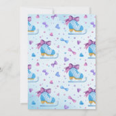 Ice Skaten Frozen Fairy Tale Schneeflocken Geburts Einladung (Rückseite)