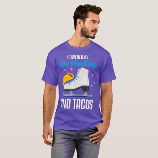 Ice Skaten Funny Taco Lover Zitat Ice Skater T-Shirt (Vorne ganz)