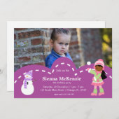 Ice Skaten Geburtstag Einladung (Vorne/Hinten)