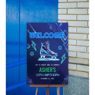 Ice Skaten Geburtstag *NUR willkommen* Poster
