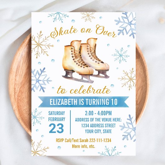 Ice Skaten Geburtstagseinladung Einladung