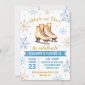 Ice Skaten Geburtstagseinladung Einladung (Vorderseite)