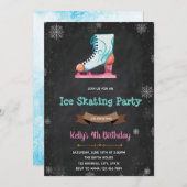 Ice Skaten Geburtstagsfeier Einladung (Vorne/Hinten)