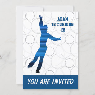 Ice Skaten Geburtstagsfeier (Junge) Einladung