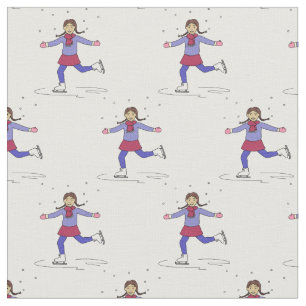 Ice Skaten Girl Abbildung Skater Stoff