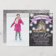 Ice Skaten Girl Birthday Foto Personalisiert