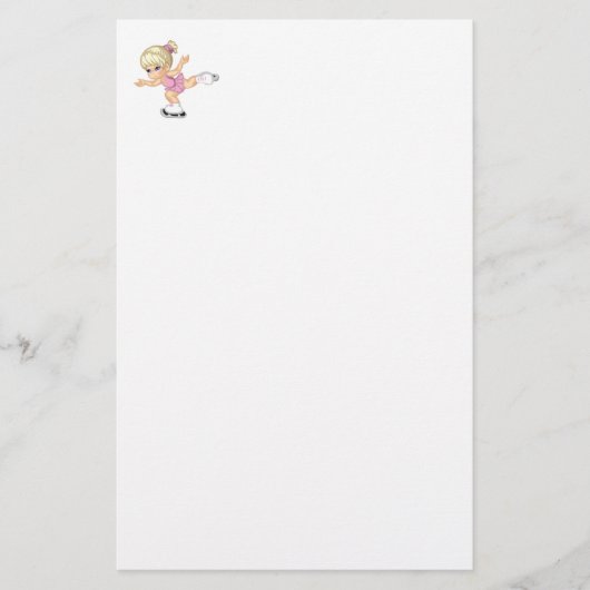 Ice Skaten Girl Briefpapier (Vorderseite)