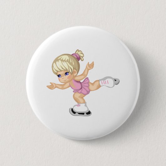 Ice Skaten Girl Button (Vorderseite)