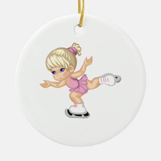 Ice Skaten Girl Keramik Ornament (Vorne)