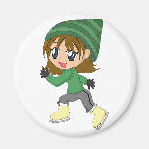 Ice-Skaten Girl Magnet