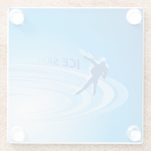 Ice Skaten Glasuntersetzer (Rückseite)