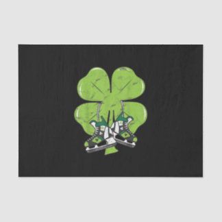 Ice Skaten Hockey St Patricks Day Liebe Goalie Seidenpapier