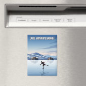 Ice Skaten im Lake Winnipesaukee Magnet (In Situ (Geschirrspüler))