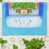 Ice Skaten im Rockefeller Center Geschirrtuch (Gefaltet)