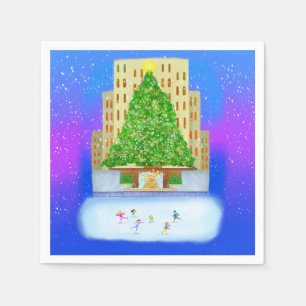 Ice Skaten im Rockefeller Center Serviette