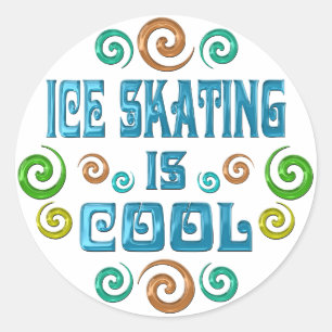 Ice-Skaten ist Cool Runder Aufkleber