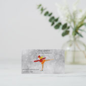 Ice-Skaten-Lehrer Visitenkarte (Stehend Vorderseite)