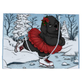 Ice Skaten Newfundland Welpe Dog Große Geschenktüte (Rückseite)