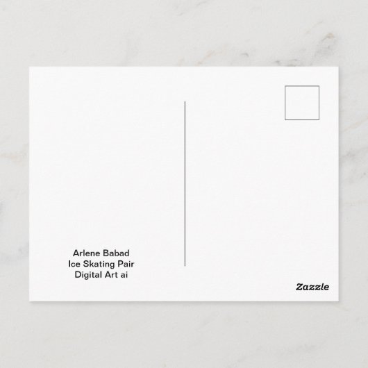 Ice Skaten Pair, Postkarte (Rückseite)